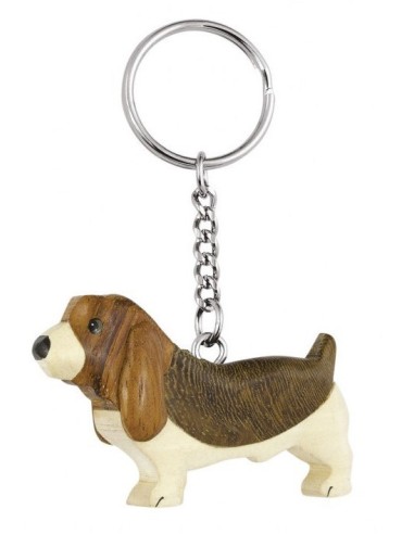 Portachiavi in legno naturale – Cane