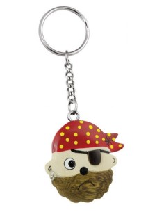 Portachiavi in legno naturale – Pirata