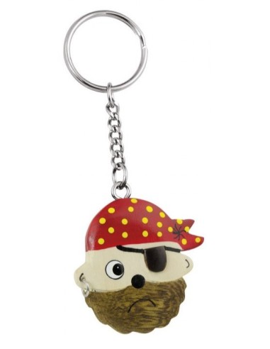 Portachiavi in legno naturale – Pirata