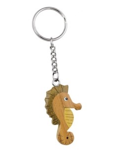 Portachiavi in legno naturale – Cavalluccio marino