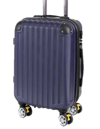 Valigia trolley 8 ruote con freno Cm. 56x36x24 - Blu