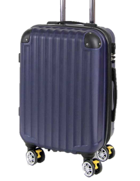 Valigia trolley 8 ruote con freno Cm. 56x36x24 - Blu