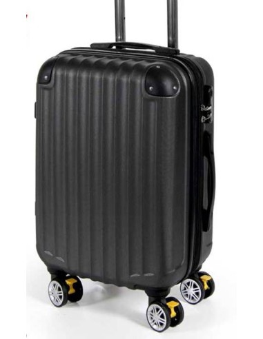Valigia trolley 8 ruote con freno Cm. 56x36x24 - Nero