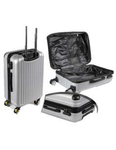 Valigia trolley 8 ruote con freno Cm. 56x36x24 - Grigio
