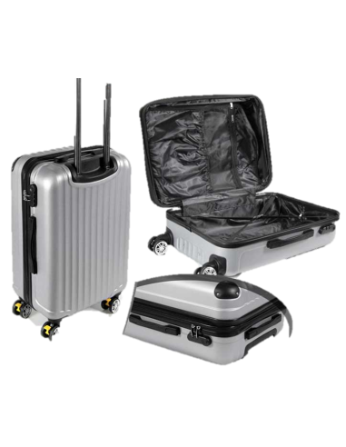 Valigia trolley 8 ruote con freno Cm. 56x36x24 - Grigio