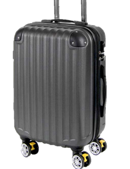 Valigia trolley 8 ruote con freno Cm. 56x36x24 - Grigio scuro