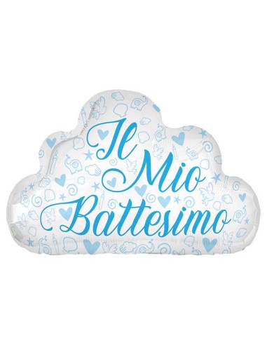 Palloncino mylar 20" Cm. 50 - Nuvoletta Il mio battesimo celeste