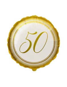 Palloncino mylar 9" minishape - 50° Anniversario - Blister 5 pezzi