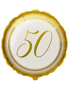 Palloncino mylar 18" Cm. 45 - 50° anniversario Gold
