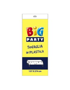 Tovaglia In Plastica Cm. 137x274 - Gialla