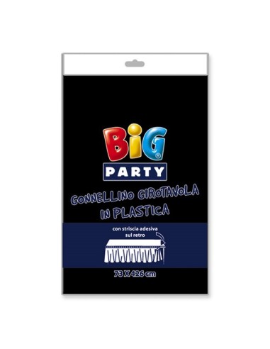 Gonnellino Girotavola In Plastica Cm. 73x426 - Nero