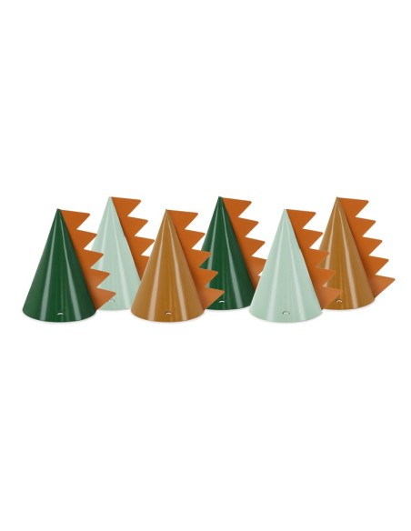 Cappellino cono party Dinosauro Cm. 14 - Blister 6 pezzi