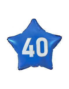 Palloncino mylar 19" Cm. 45 - Stella Blue "40"