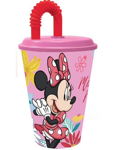 Bicchiere plastica con cannuccia 430 ML – Minnie