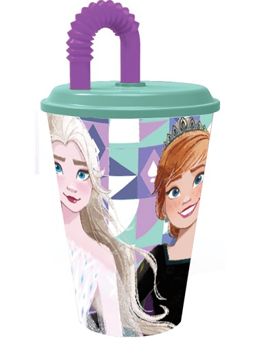 Bicchiere plastica con cannuccia 430 ML – Frozen