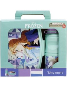 Valigetta regalo con borraccia e portapranzo plastica – Frozen