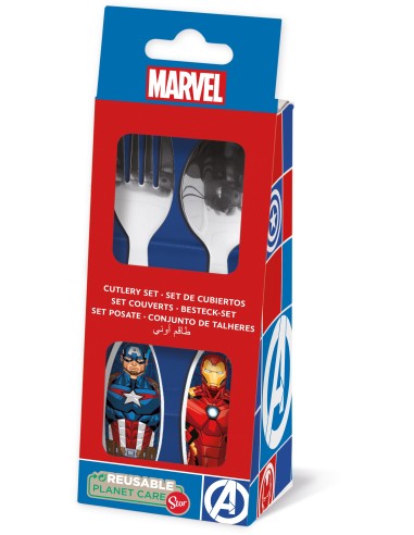 Set 2 posate acciaio - Avengers