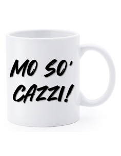 Tazza mug ceramica "La str..azzata" in scatola - Mo so' cazzi