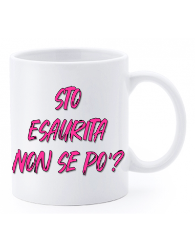 Tazza mug ceramica "La str..azzata" in scatola - Sto esaurita non se po'?
