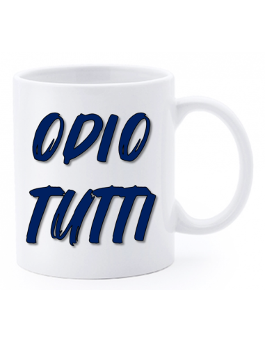Tazza mug ceramica "La str..azzata" in scatola - Odio tutti