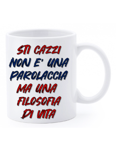 Tazza mug ceramica "La str..azzata" in scatola - Sti cazzi non è una parolaccia ma una filosofia di vita