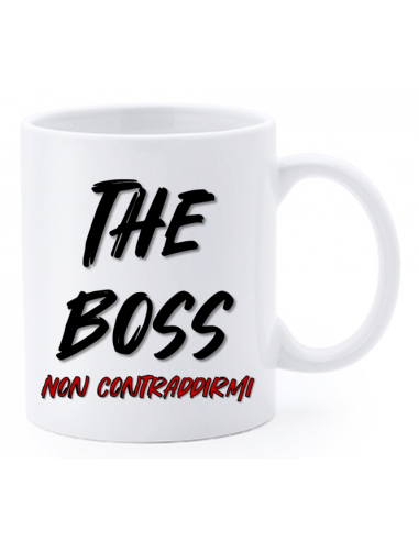 Tazza mug ceramica "La str..azzata" in scatola - The boss non contraddirmi