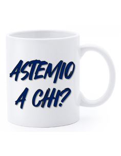 Tazza mug ceramica "La str..azzata" in scatola - Astemio a chi?