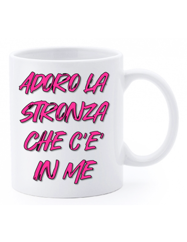 Tazza mug ceramica "La str..azzata" in scatola - Adoro la stronza che c'è in me