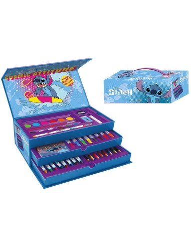 Valigetta per colorare richiudibile a cassettiera Cm. 22x26 - Stitch