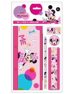 Blister scuola completo 5 pezzi con astuccio bustina - Minnie