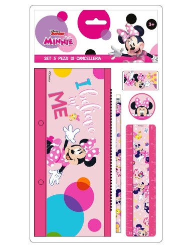 Blister scuola completo 5 pezzi con astuccio bustina - Minnie