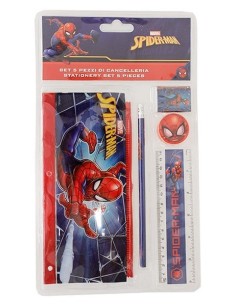 Blister scuola completo 5 pezzi con astuccio bustina - Spiderman