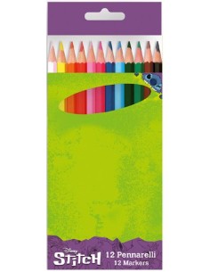 Blister scatola 12 matite colorate - Stitch