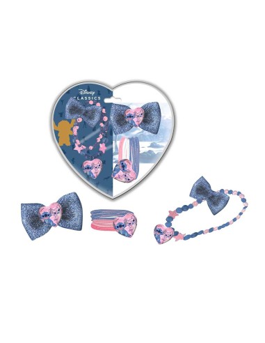 Set accessori per capelli in blister cuore - Stitch