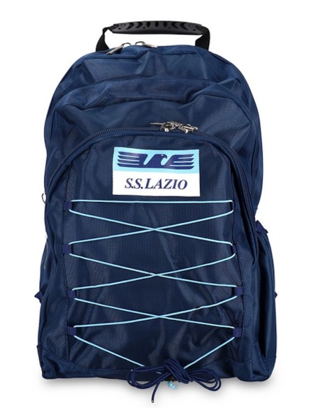 Zaino scuola doppia tasca intrecciato Cm. 45x31x20 - SS Lazio