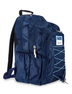 Zaino scuola doppia tasca intrecciato Cm. 45x31x20 - SS Lazio 2