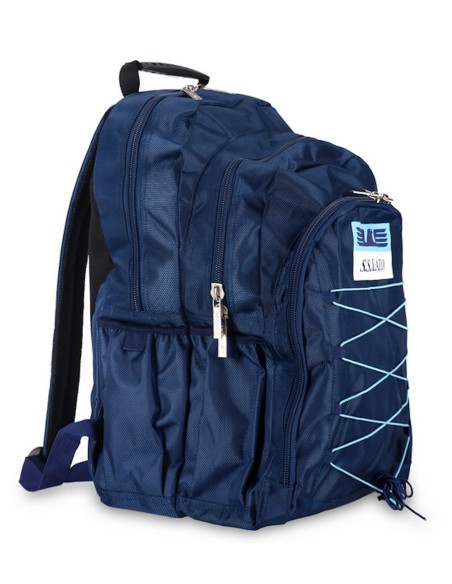 Zaino scuola doppia tasca intrecciato Cm. 45x31x20 - SS Lazio
