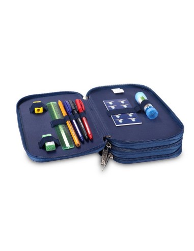 Astuccio completo 3 zip deluxe Cm. 23x15x10 - SS Lazio