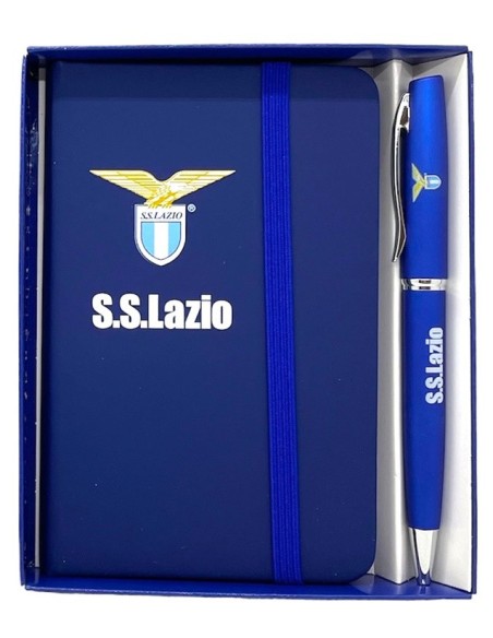 Set regalo con penna a sfera + quaderno in scatola regalo - SS Lazio