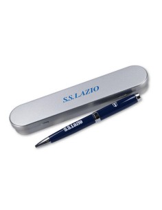 Penna sfera in portapenne metallo - SS Lazio 2