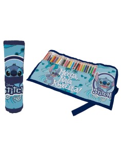 Astuccio Roll ripiegabile con 24 pastelli Cm. 40x20 - Stitch