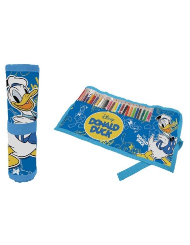 Astuccio Roll ripiegabile con 24 pastelli Cm. 40x20 - Paperino