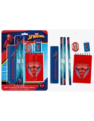 Blister scuola completo 7 pezzi - Spiderman