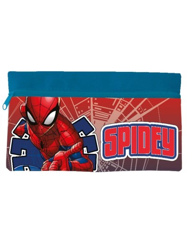 Astuccio bustina piatta con zip Cm. 21x11 - Spiderman