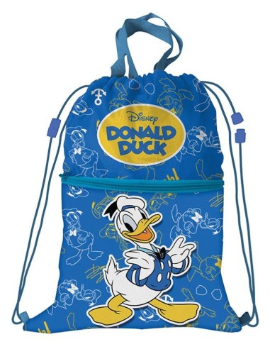 Sacca con laccetti e tasca Cm. 44x33 - Paperino Donald Duck