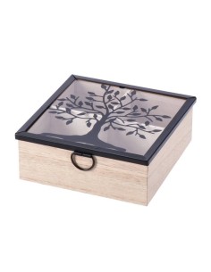 Scatola porta the Cm. 16x16x6 «Albero della vita» – Colori assortiti 2
