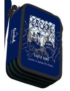 Astuccio completo 3 zip Giotto blu Overlook Escape