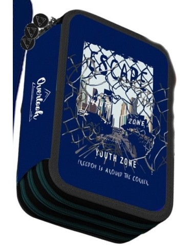 Astuccio completo 3 zip Giotto blu Overlook Escape
