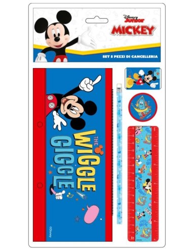 Blister scuola 5 pezzi con astuccio bustina – Topolino Mickey