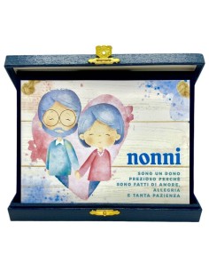 Targa con cofanetto rettangolare Cm. 21x17 - Nonni
